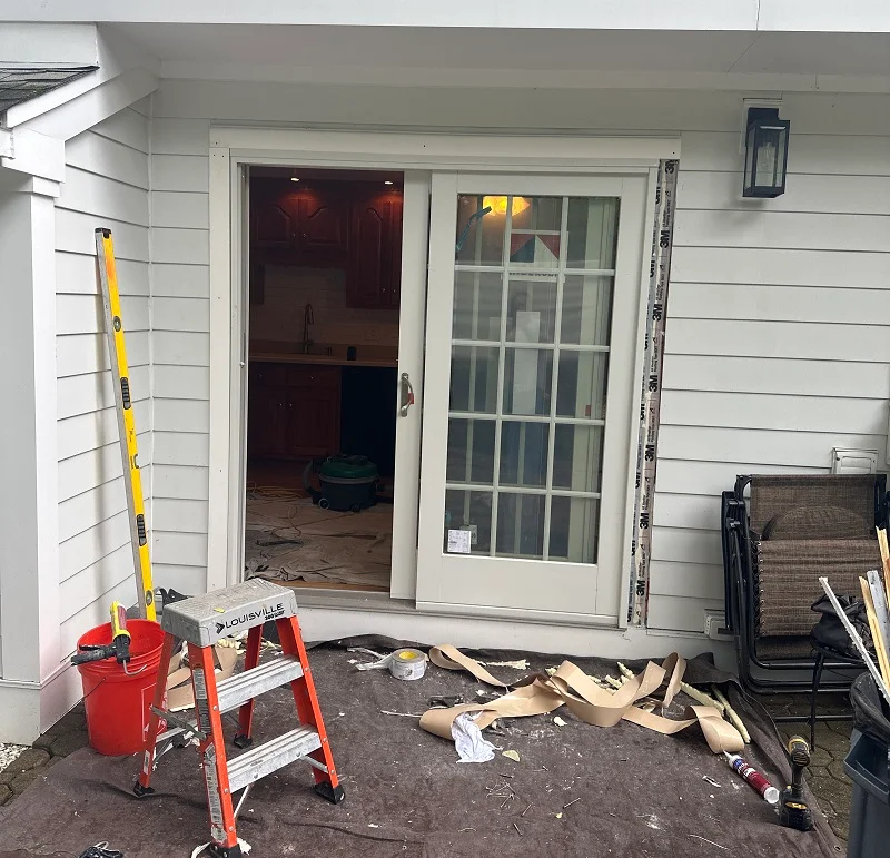 Replacing with new patio door